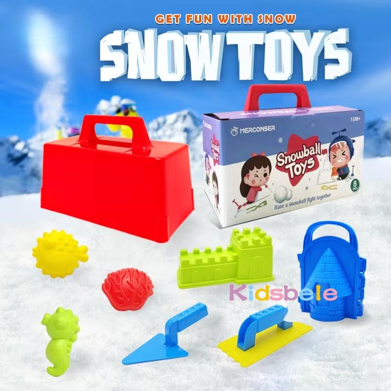 8PCS Beach Sandcastle Building Kit Molds Sand Brick Walls Molds Seaside Game Sand Toy Outdoor Summer Birthday Gift For Toddlers