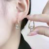 Light Luxury Niche Design, High-end Earrings, Small and Exquisite, Rotatable Zircon Ear Buckle, Women's Versatile Earrings
