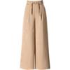2024 Women's High Waist Drapey Wide-Leg Skirt Pants - Summer Plus Size, Eight-Point Length for Casual, Middle-Aged Style