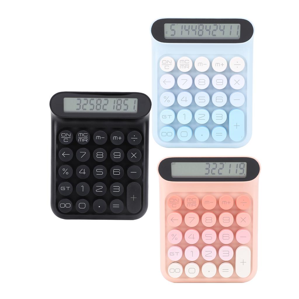 Mechanical Switch Calculator LCD Display 24 Keys Automatic Sleep Desktop Calculators for Business Of