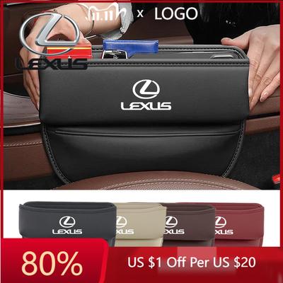 2026 Hot Interior Stickers Leather Car Seat Gap Organizer Box Leak-proof Storage Bag For RX300 IS200 IS250 ES350 Ct200h UX