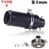 51mm Racing Motorcycle Exhaust Muffler GP-project Universal Sport Bike Muffler