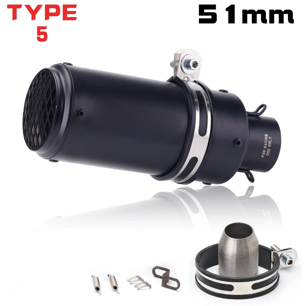 51mm Racing Motorcycle Exhaust Muffler GP-project Universal Sport Bike Muffler