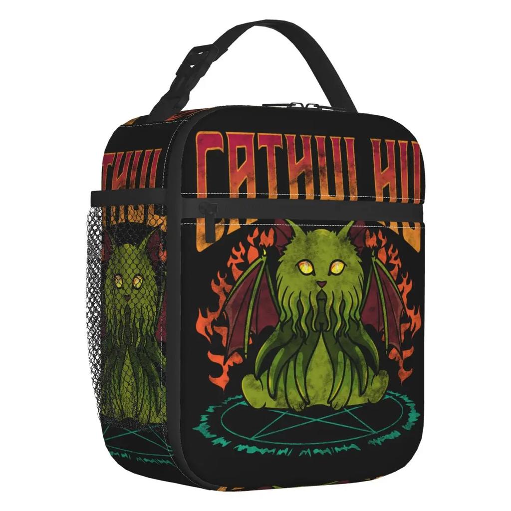 Теплоизолированные сумки для ланча «Зов Ктулху» Lovecraft Cat, контейнер для ланча, многоразовый, для школьного хранения, коробка для еды