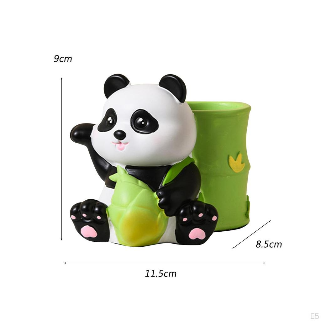 Panda Stifthalter, süßer Cartoon-Stiftehalter, Heimdekoration, Skulptur, Geschenk, Schreibtisch-Organizer, Bleistift