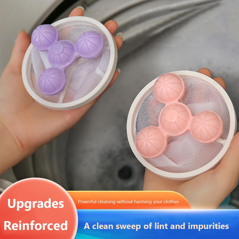 Laundry Ball Floating Pet Fur Lint Hair Catcher Clothes Cleaning Ball Laundry Hair Removal Cleaning Mesh Bag For Washing Machine