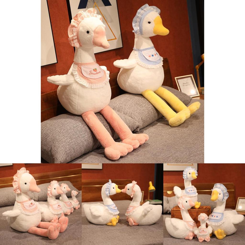 White Goose Plush Toy Set With Dress Up Costumes For Children And Kids