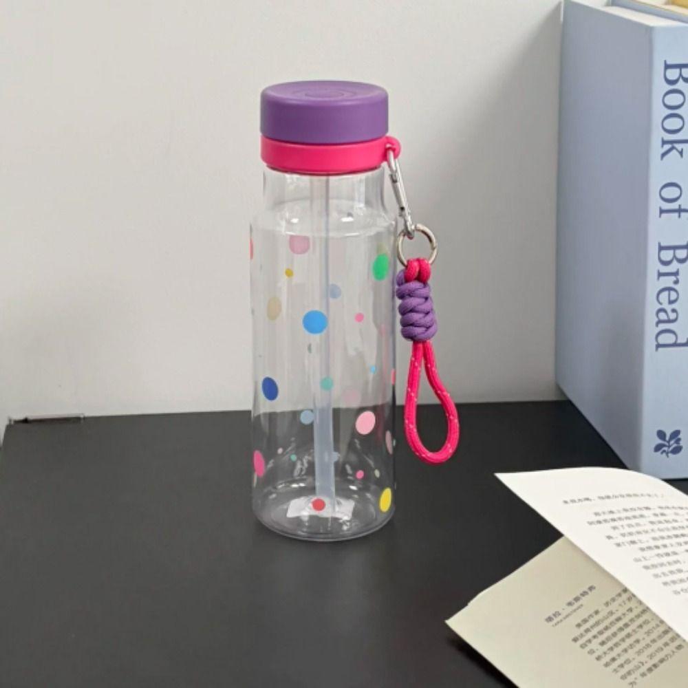Star Pattern Plastic Water Bottle Transparent Portable Sports Kettle Cold Drink Cup  Travel