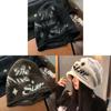 Wool Blend Knit Hat With Letter Print For Winter Warmth And Casual Style
