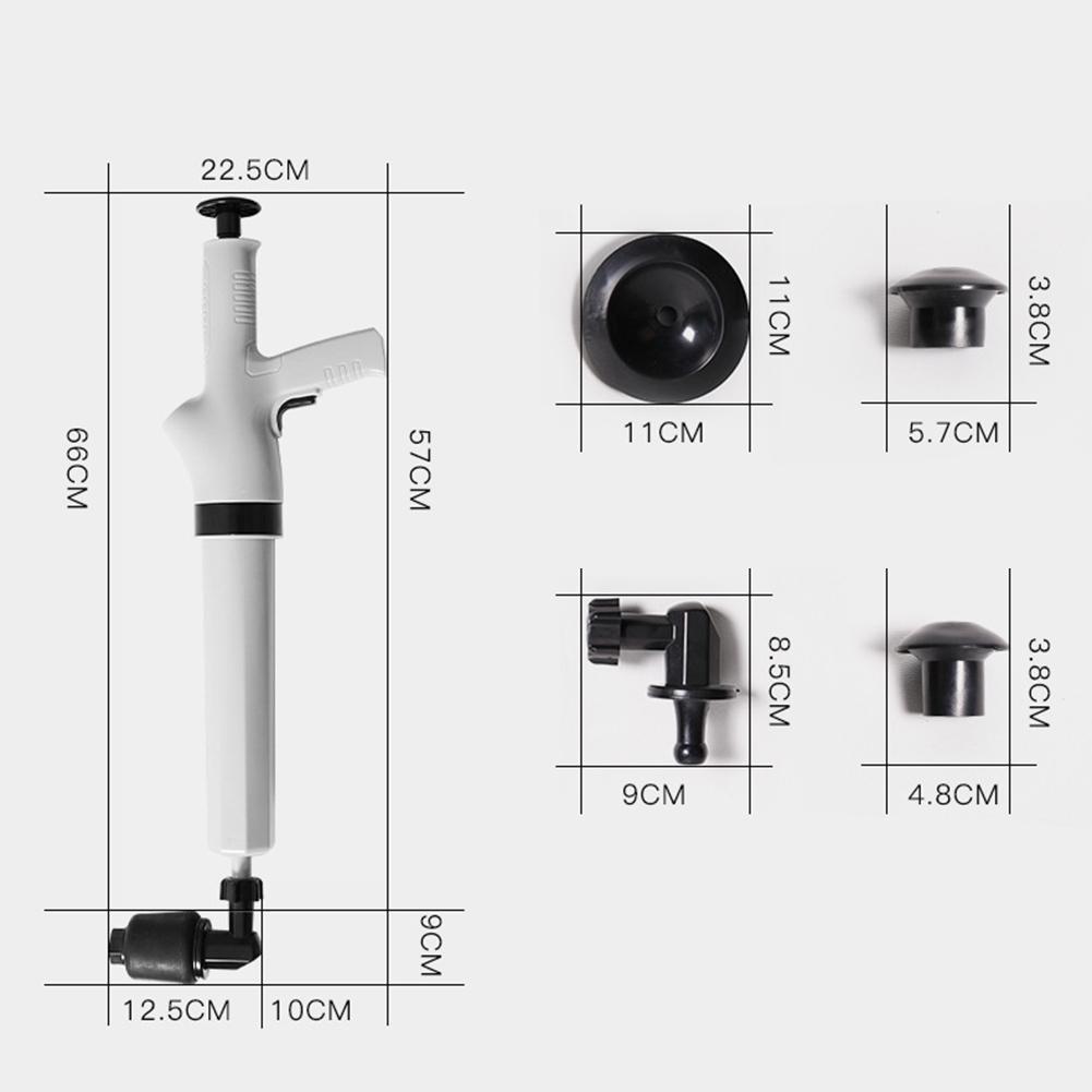 Toilet Plunger High Pressure Drain Plunger Sewer Pipe Unblocker Air Drain Blaster Dredge Clog Remover for Kitchen Sink Drain