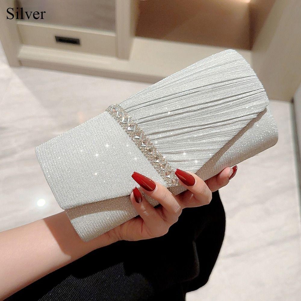 Fashion Ladies Luxury Sequins Clutches Evening Bags Glitter Banquet Handbags Women Chain Shoulder Bag Dinner Bag Wedding Party