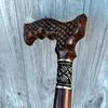 93.98 cm Holzstöcke Wanderstock Holzstock Handgefertigt Holzschnitzerei Exklusiv