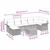 Garden Sofa Set with Cushions 8 pcs Black Poly Rattan