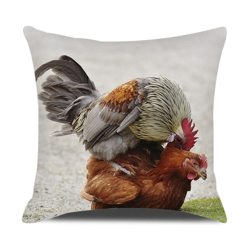 Animals Cushion Cover 18x18 Inches Throw Pillow Case Cow Sheep Donkey Pig Printed Pillow Cover Farmhouse Home Decor Cushion Case