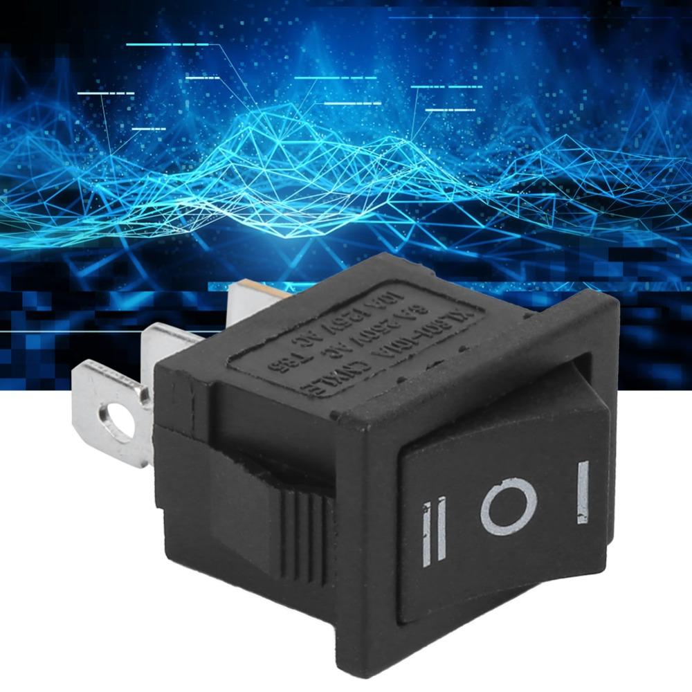 10Pcs KCD1 Boat Rocker Switch 3 Pin 3 Position Toggle ON-OFF-ON Mini Rocker Switch  Auto Toggle