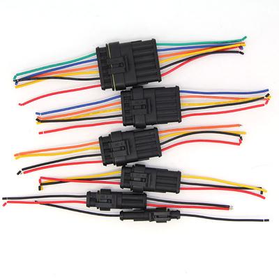 1 paar 1P 2P 3P 4P 5P 6P Way Wasserdichter elektrischer Auto-Stecker Männlich Weiblich Stecker mit Drahtkabel für Auto-Motorrad-Kabel