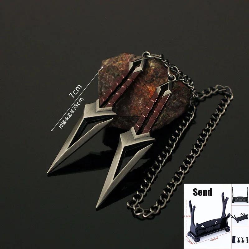 Valorant Kuronami No Yaiba Pairing Weapon Model Bali Song Karambit Toy Sword Cosplay All Metal Ornaments Send Display Stand Gift