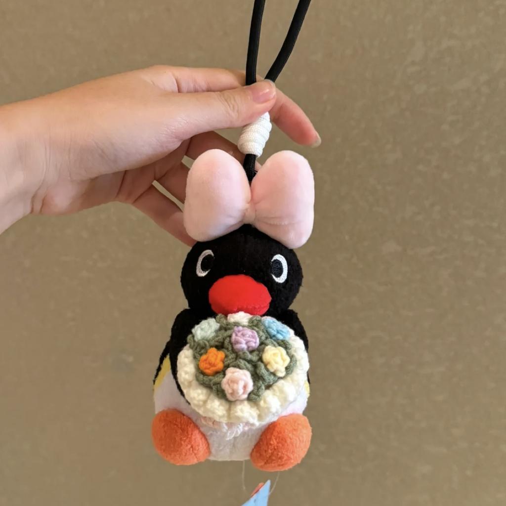 Pingu Penguin Plush Keychain Cute Doll Backpack Pendant Creative Animal Toy Bag Accessories Kawaii Anime Figure Girls Christmas