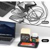 3 In 1 Charging Station for iPhone, Alarm Clock, Night Light, Wireless Charger for iPhone 15 14 13 12 11 X Pro Max & Apple Watch - Charging Stand