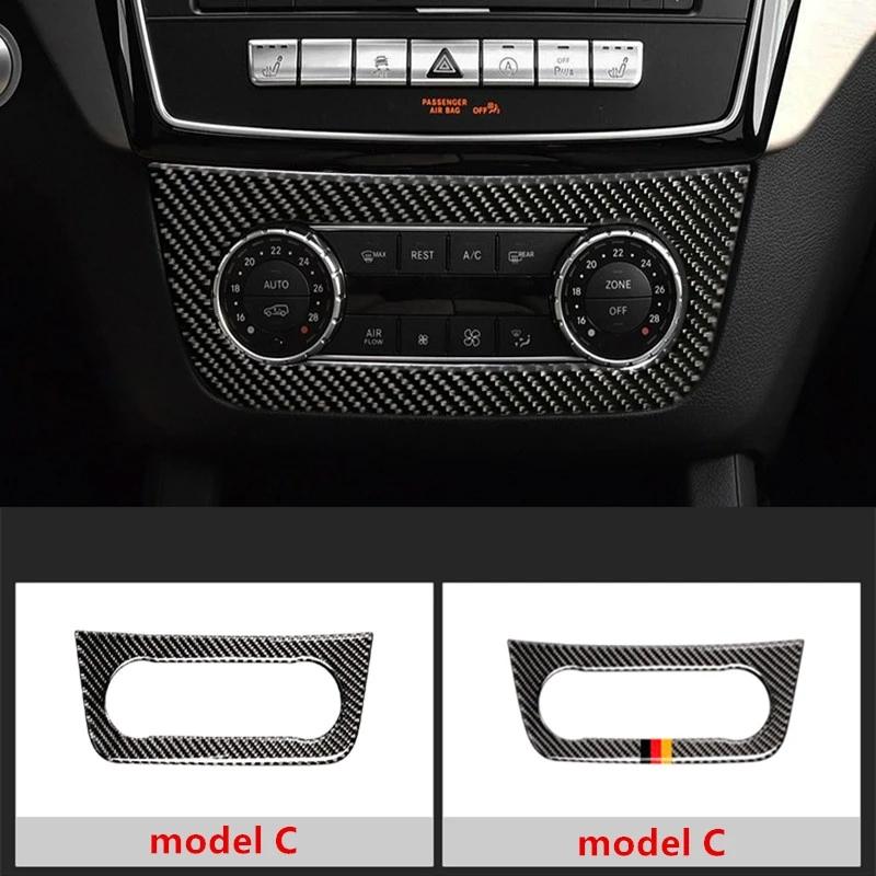 Carbon Fiber Klimaanlage CD Rahmen Dekoration Abdeckung Trim Für Mercedes Benz ML 2012-16 GL 2013-16 GLE 2015-18 GLS