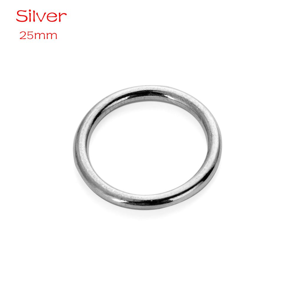 10Pcs Metal O Ring Silver Gold Metal Buckle Bag Parts Sewing Accessories Durable DIY Craft Supplies Backpack Belts Decor