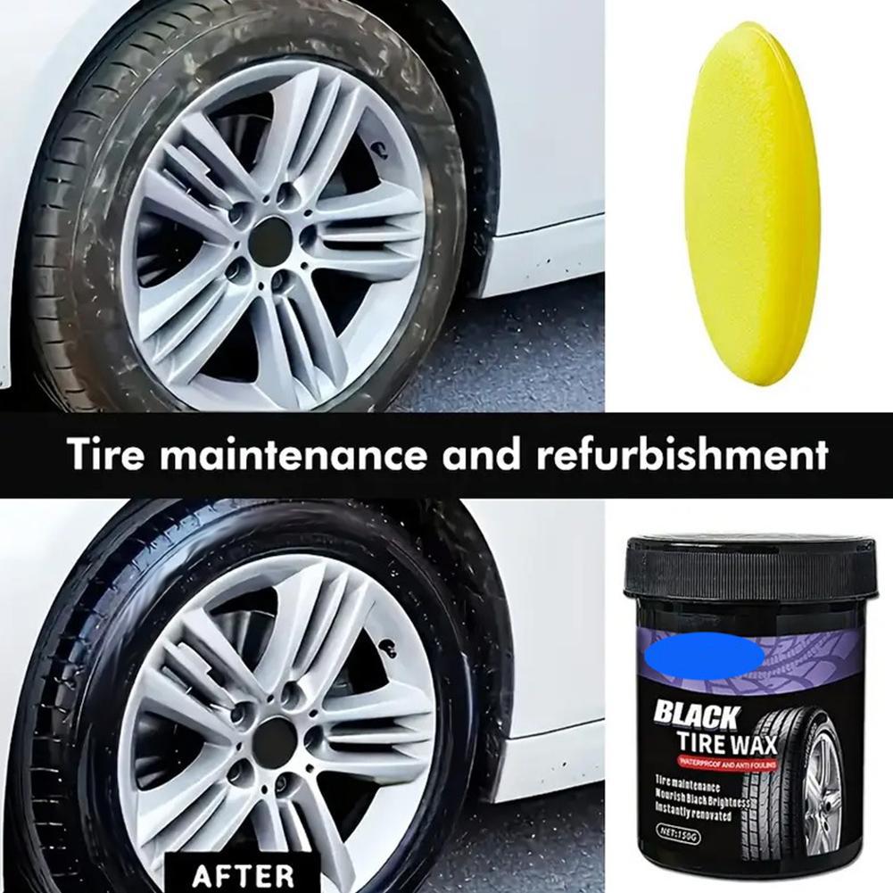 Black Tire Wax For Plastic And Rubber Repair Tire Interior Repair Wax,Multi-purpose Car Care,lasting Polish H1X8