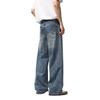Frühling Retro Waschung Gerade Jeans Herren Amerikanische Weitbeinige Hose