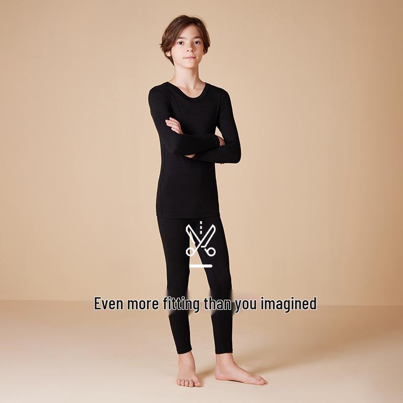 Boys' Seamless Warm Underwear Set with Hyaluronic Acid for Autumn/Winter