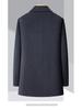 Brand Men's Double-Faced Wool Overcoat - Autumn/Winter 2025, No-Iron Lapel, Business Casual for Middle-Aged Dads