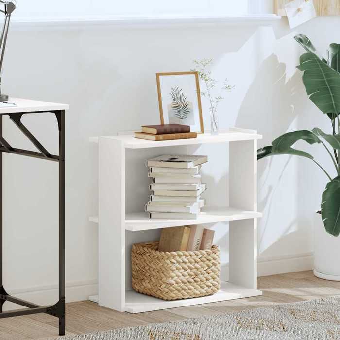VidaXL 3-Tier Bookcase White 60x30x60 Cm Engineered Wood, Shelf, Book Shelf, Storage Shelf, 860247