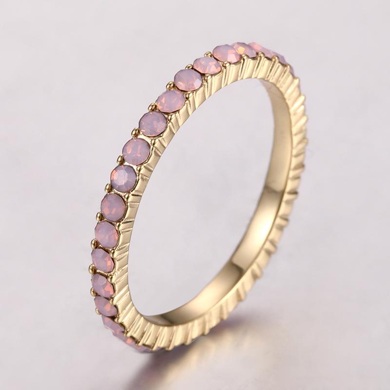 Kenjie Women's Retro Zircon-Inlaid Korean Ring, Exaggerated & Elegant with Exquisite Color Retention