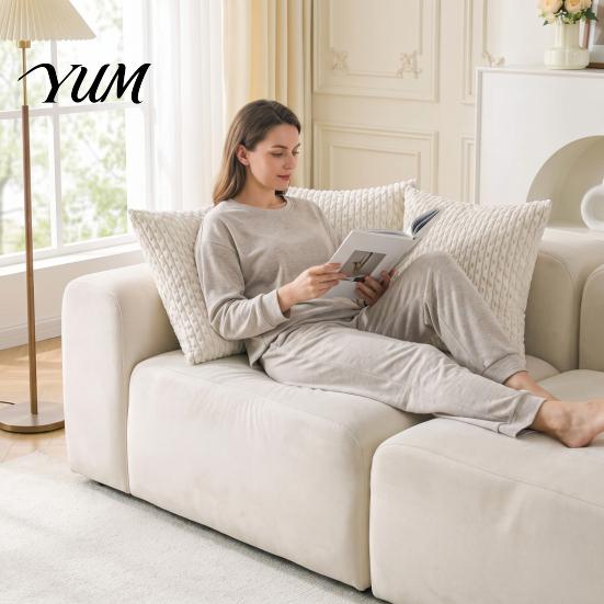 Durable Washable Hidden Zipper Shams Bohemian Corduroy Throw Pillow Cover, Soft Solid Color Decorative Cushion Case, Easy Clean Removable Protectors