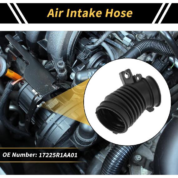1 Pc Car Intake Hose Compatible for Honda Civic 1.8L 2012-2015, Air Filter Intake Hose Black No.17225R1AA01