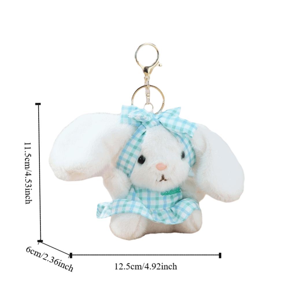 Bow Easter Stuffed Bunny Keychain Creative Rabbit Pendant Bag Charm Plush Toy Key Ring  Companion