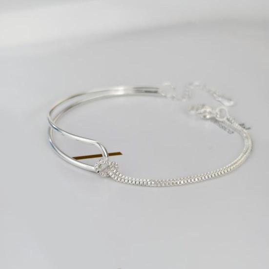Knot Chain Bracelet Half Snake Chain Dainty Bracelet Love Knot Friendship Bracelet Gift