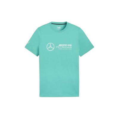 Mercedes-AMG Petronas Logo Print Lässiges Rundhals-T-Shirt Herren Tops Blau 623762-05