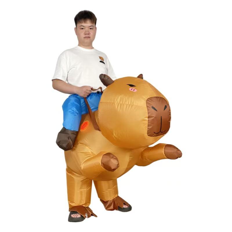 Capybara Inflatable Costume - Halloween Ride-On Prank & Festival Stage Prop