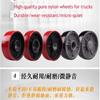 Forklift Wheel Accessories Nylon Wheel Manual Hydraulic Truck Ground Bull Cart Iron Core PU Polyurethane Lifting Bearing High-qu