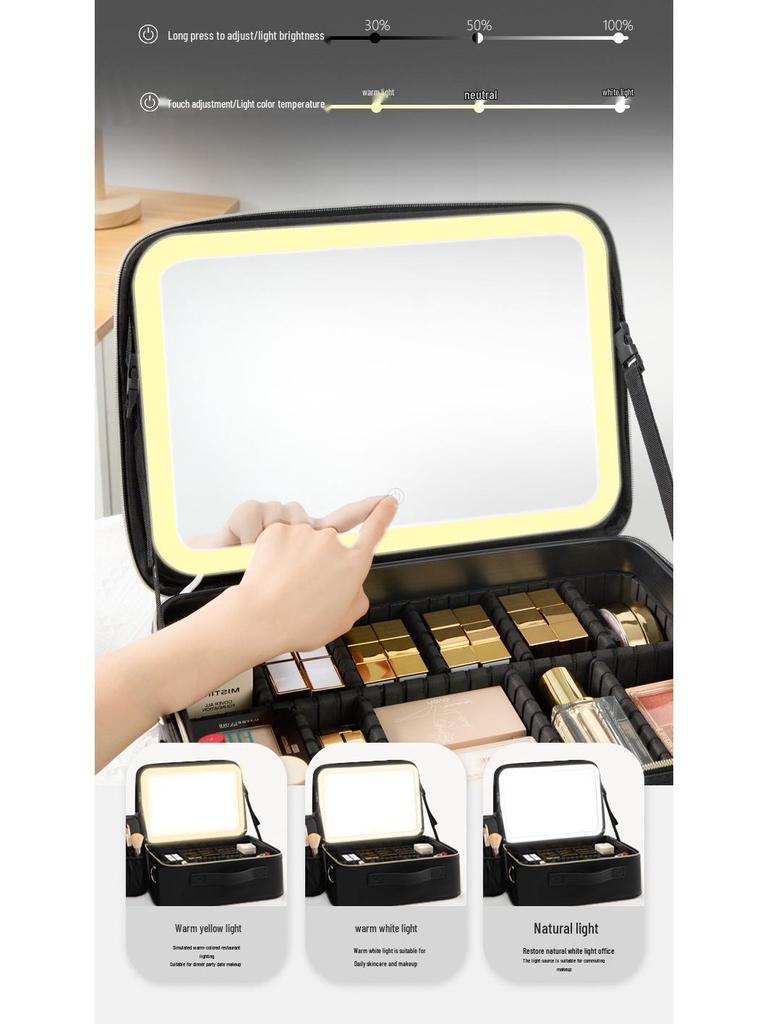 LED Make-up Koffer mit Spiegel, Große Kapazität zur Aufbewahrung & Multifunktionales Design