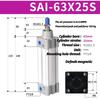 Air Cylinder SAI50 SAI63 Standard Double Acting Pneumatic Cylinder SAI50X100S SAI63X200S SAI50X150S SAI63X300S SAI50X75S 400 500