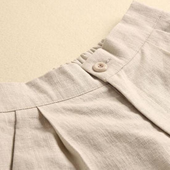 Shorts Solid Color Loose Female Ladies High Waist Short Pants for Daily Life