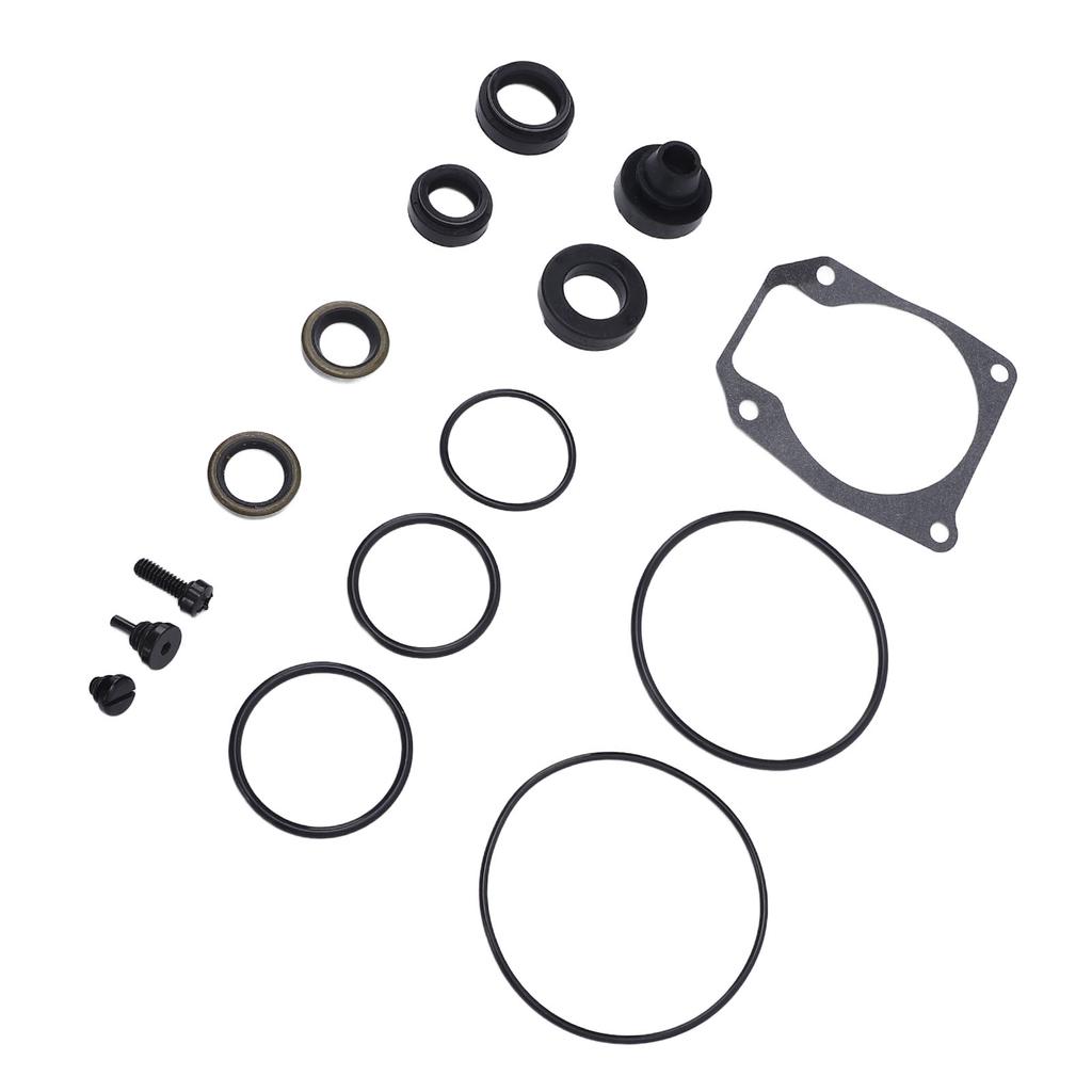Lower Unit Gearcase Seal Kit Superior Sealing Metal Rubber High Performance 433550 for 25 40 48 50 Hp Outboard Motor