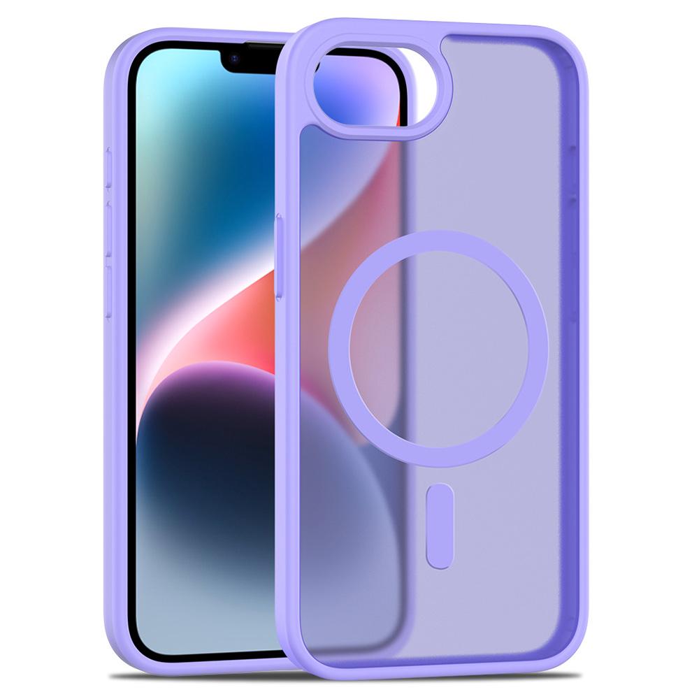 

Чехол для iPhone 16e, совместимый с MagSafe, ТПУ рамка, акриловая задняя крышка для телефона, скин, на ощупь Purple