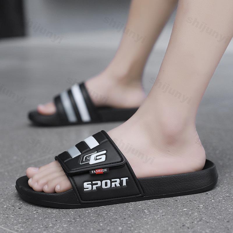 Mens Slippers Summer Outdoor Beach Shoe Indoor Home Slippers Soft Comfortable Family Flat Bathroom Slippers Mens Sandals