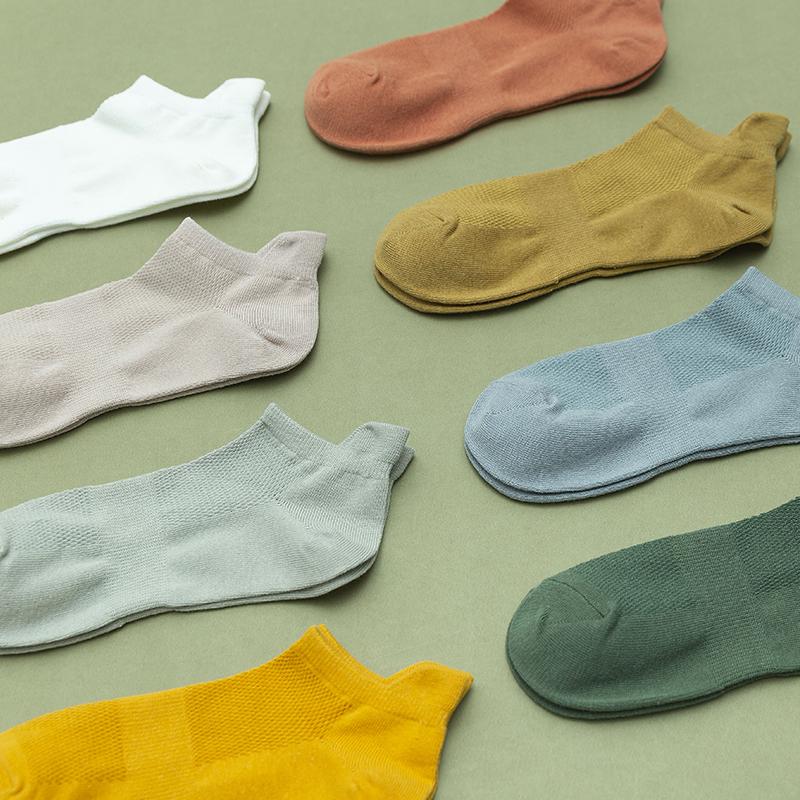 Chaussettes Courtes Respirantes en Coton pour Homme Nouvelles Printemps Été Chaussettes Courtes Bateau en Maille de Haute Qualité Décontractées pour Homme Sokken Cadeau
