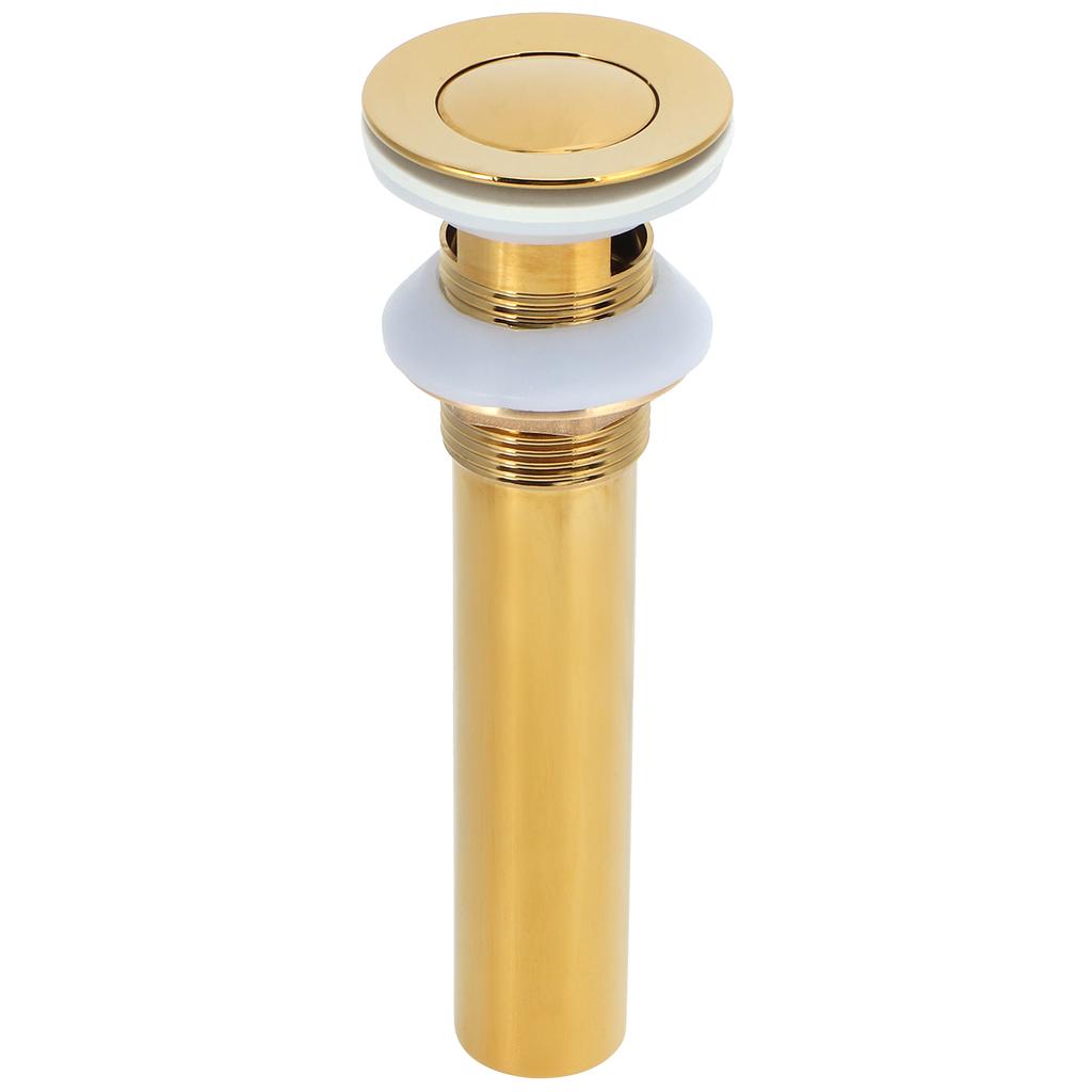 Gold Sink Drain without Overflow Anti Clog Bathroom Faucet Wash Basin Drain Stopper