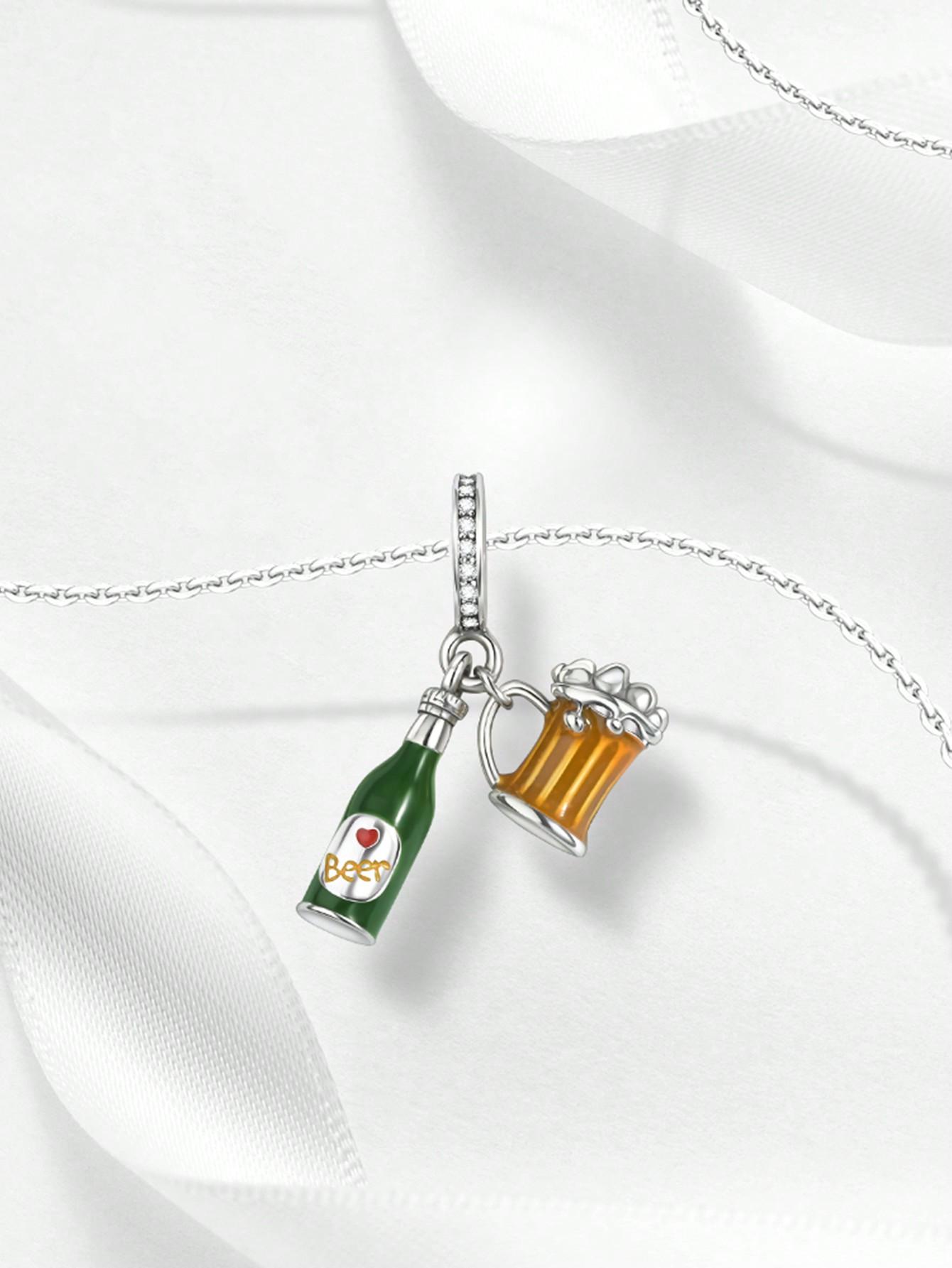 

Charm Bead Charms Plata Beer Wine Coffee Beans Bead Charms Charm copper Plated Compatible With Charm Bead Charms Authentic Bracelets for Jewellery Mak