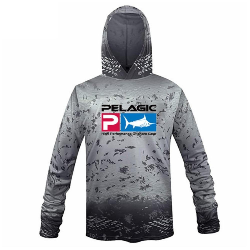Pelagic Men s Long Sleeve Fishing Suit Hooded Sunscreen Fishing Suit Luya Fishing Sea Fishing Hooded Fishing Suit XS