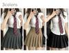Uniform Skirt Uniform Set Pleated Skirt Halloween Costume Cosplay Photo Shoot Party Costume JK Skirt Long Sleeve White Shirt Tie School Skirt 3 Piece