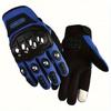A Pair of Durable Touch-screen Motorcycle and E-bike Gloves with Stainless Steel Protection Not Water-washed Polyester for Outdoor Leisure